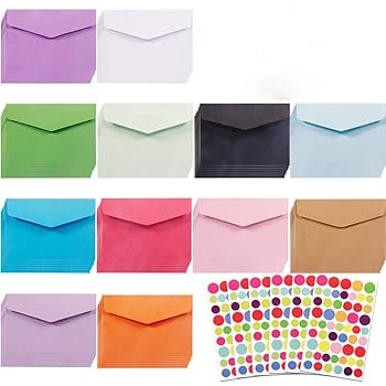 ミニ封筒 Amazon | Flushbay 120枚ミニ封筒 セット 無地封筒 長形